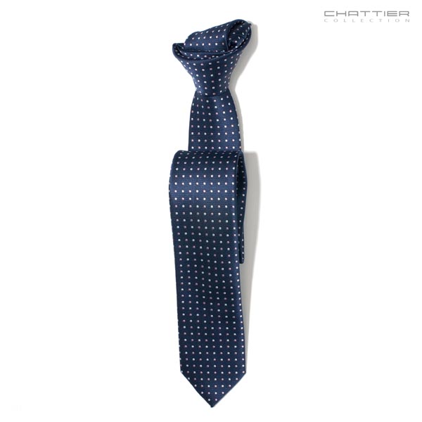 Tamsiai mėlynas taškuotas kaklaraištis